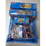 Five boxed Lego City and Movie Sets, 60248, 60225, 60249, 60239, 70841.