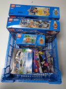 Five boxed Lego City and Movie Sets, 60248, 60225, 60249, 60239, 70841.