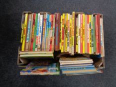 A box containing late 20th century children's annuals to include Bunty, Dandy, Beano, The Broons,