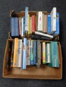 Two boxes of books relating to ornithology to include two Folio Society volumes,