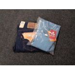 A pair of Levi jeans, waist 34, inseam 32, together with a Tog 24 lady's zip neck top,