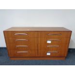 A 20th century teak G Plan eight drawer chest.