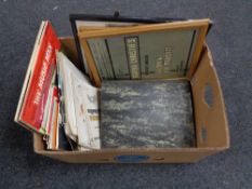 A box of framed theatre posters, magazines, programmes,