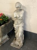 A concrete figure of the Venus de Milo, height 105 cm.