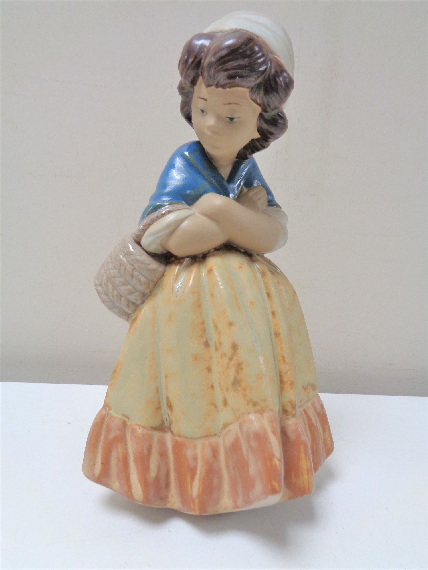 A Lladro figure of a girl with basket (matte finish)