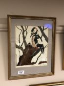 James Williamson-Bell : Great Spotted Woodpecker, limited edition colour print, signed in pencil,