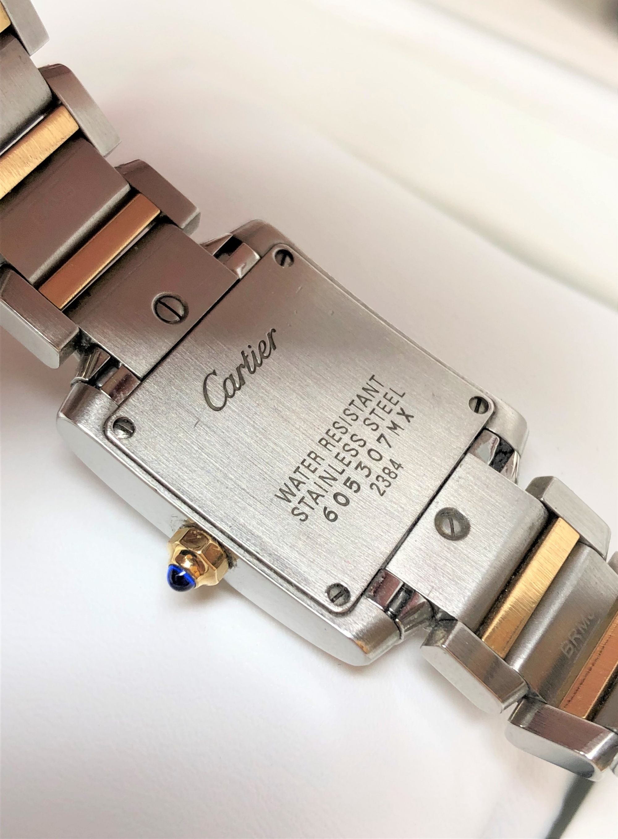 A lady's steel and gold Cartier Tank Francaise wristwatch, ref. - Image 6 of 7
