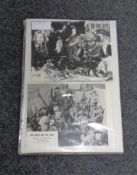 A collection of black and white cinema lobby cards,