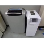 An Electri portable air conditioning unit together with one other.