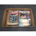 A box containing late 20th century comics to include Marvel The Punisher, Eagle, Judge Dredd,