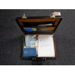 A leather case of Freemason's bag,