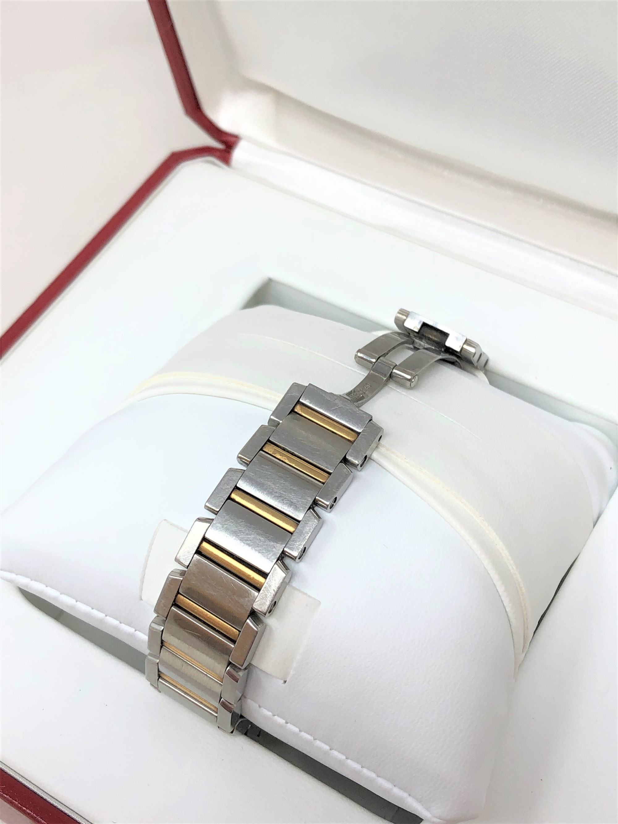 A lady's steel and gold Cartier Tank Francaise wristwatch, ref. - Image 3 of 7