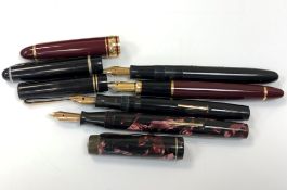 Two fountain pens by Swan and Summit, both with 14ct gold nibs,