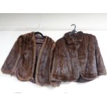 Two lady's fur jackets, Coney and Mink.