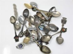 A quantity of silver and other spoons (Qty)
