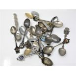 A quantity of silver and other spoons (Qty)