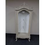 A French style painted display cabinet.