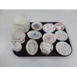 A tray of cabinet china to include, Royal Grafton, Minton and Wedgwood trinket dishes,