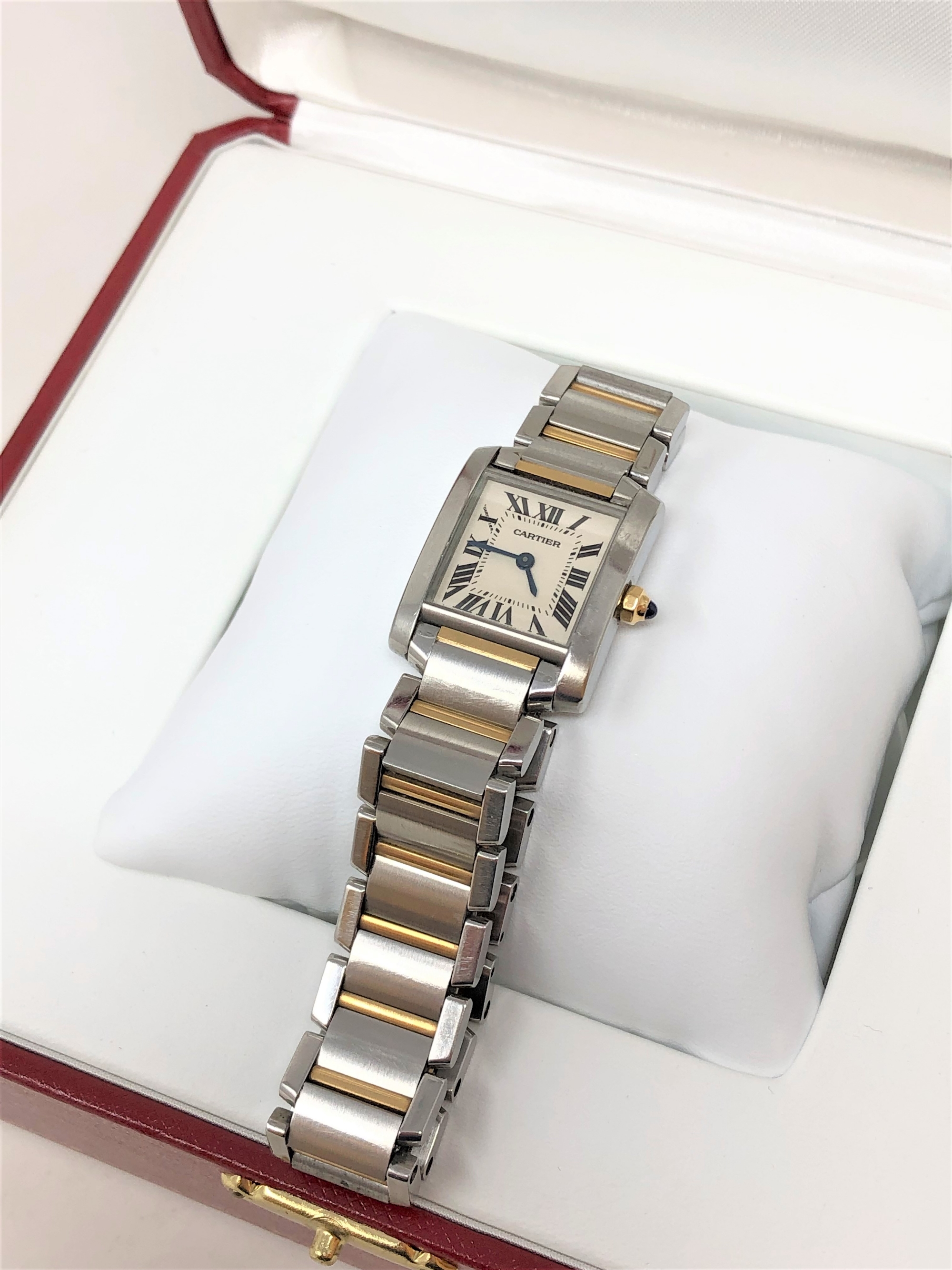 A lady's steel and gold Cartier Tank Francaise wristwatch, ref. - Image 5 of 7