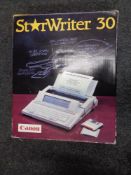 A boxed Star Writer 30 personal publishing system