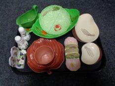 A tray of Royal Albert Country Walk Collection ornament, Wedgwood salt and pepper cellar,