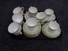A tray of six Royal Doulton Sonnet china trios together with a further New Chelsea trio and six