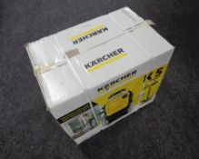 A boxed Karcher K5 compact pressure washer (as new).