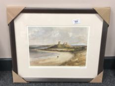 After Tom MacDonald : Dunstanburgh, reproduction in colours, signed in pencil, 21 cm by 30 cm,