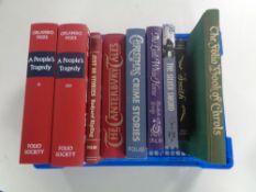 A box containing nine Folio Society volumes to include two Orlando Figes (A People's Tragedy,