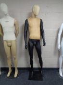 A male mannequin on stand (two tone).