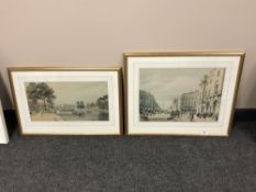 A gilt framed colour print depicting Regent Circus, 42 cm x 30 cm,