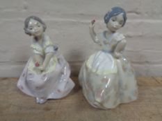 Two Lladro figures, Girls in traditional Spanish dress.