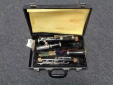 A four piece clarinet in fitted case
