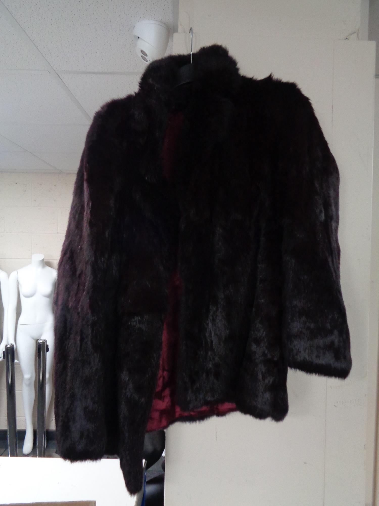 A mink fur coat.