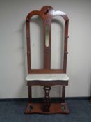 A Victorian mahogany marble topped hall stand
