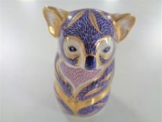 A Royal Crown Derby koala paperweight with gold stopper.