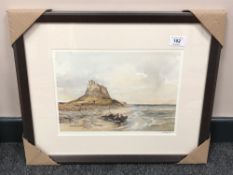 After Tom MacDonald : Lindisfarne Castle, reproduction in colours, signed in pencil, 21 cm by 30 cm,