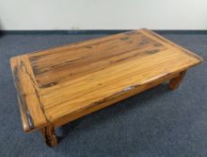 An African Trackwoods rectangular low coffee table
