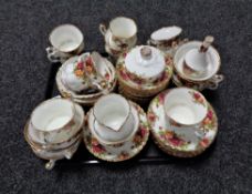 An extensive Royal Albert Old Country Roses tea and dinner service.