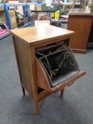 An Edwardian cabinet fitted with a coal receiver