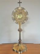 An impressive silver gilt Monstrance or Ostensorium, London B & W Ltd 1957, 2915g, height 76 cm,