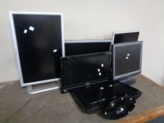 Six assorted LCD TV's and monitors