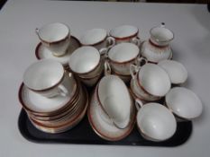 A tray containing 39 pieces of Royal Grafton Majestic tea china.