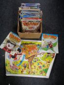 A box of a large quantity of Beano comics