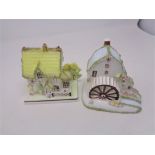 Two Coalport china houses - The Master's House and The Watermill