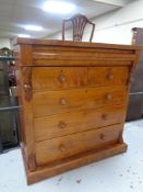 A Victorian six drawer Scotch chest