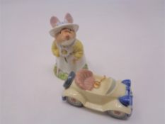 A Lladro ornament of a car and a Royal Doulton Bramley Hedge figure - Primrose Woodhouse