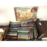 A box of 20th century books, novels, magazines relating to motoring and car mechanics,