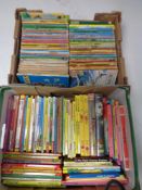Two boxes of mid 20th century and later children's books to include Ladybird books, Rupert the Bear,