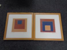 Two Speltz framed prints 'Untitled I' and 'Untitled II'